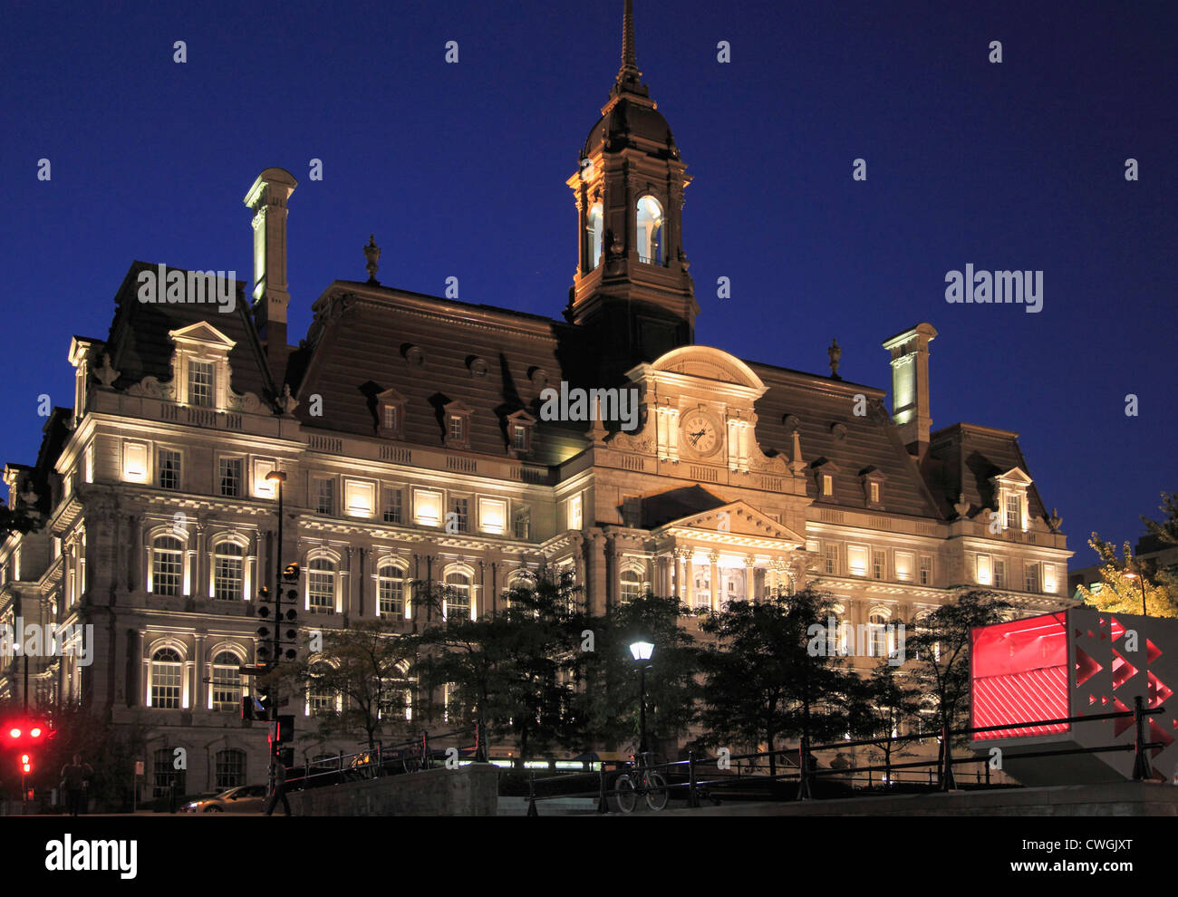 Canada Quebec, Montreal, Municipio Hôtel de Ville, Foto Stock