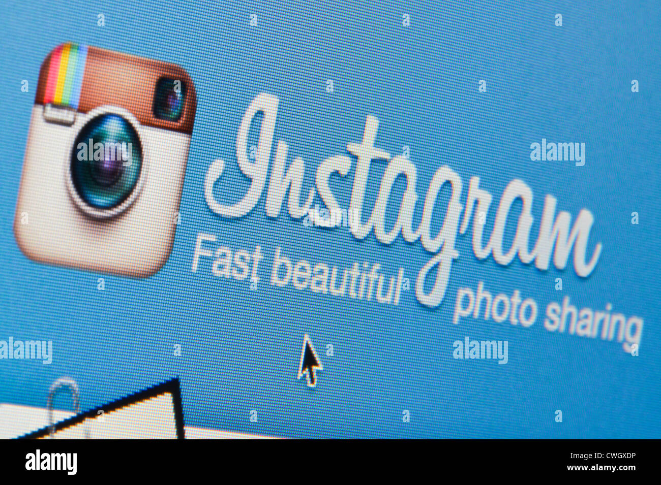 Close up Instagram logo come visto sul suo sito web. (Solo uso editoriale: -print, TV, e-book e Redazione sito web). Foto Stock