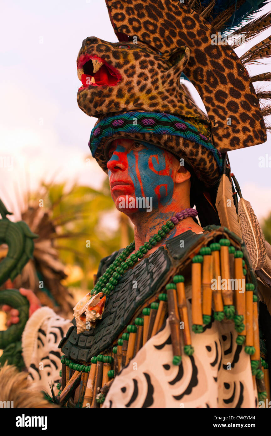 Ek Balam, la Jaguar, animale sacro per i Maya Foto Stock