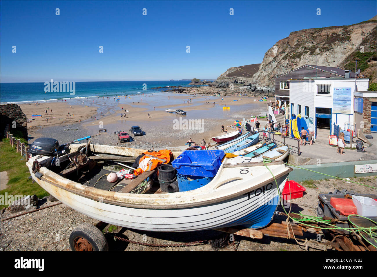 Trevaunance Cove, Sant Agnese, Cornwall, Regno Unito Foto Stock
