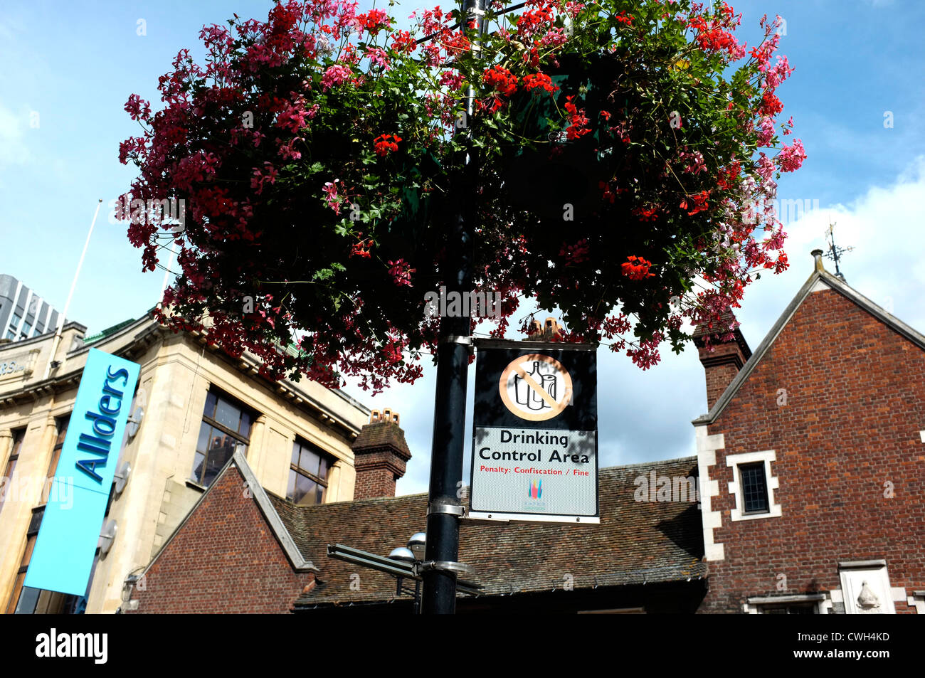 Bere area di controllo segnale di avvertimento croydon surrey uk 2012 Foto Stock