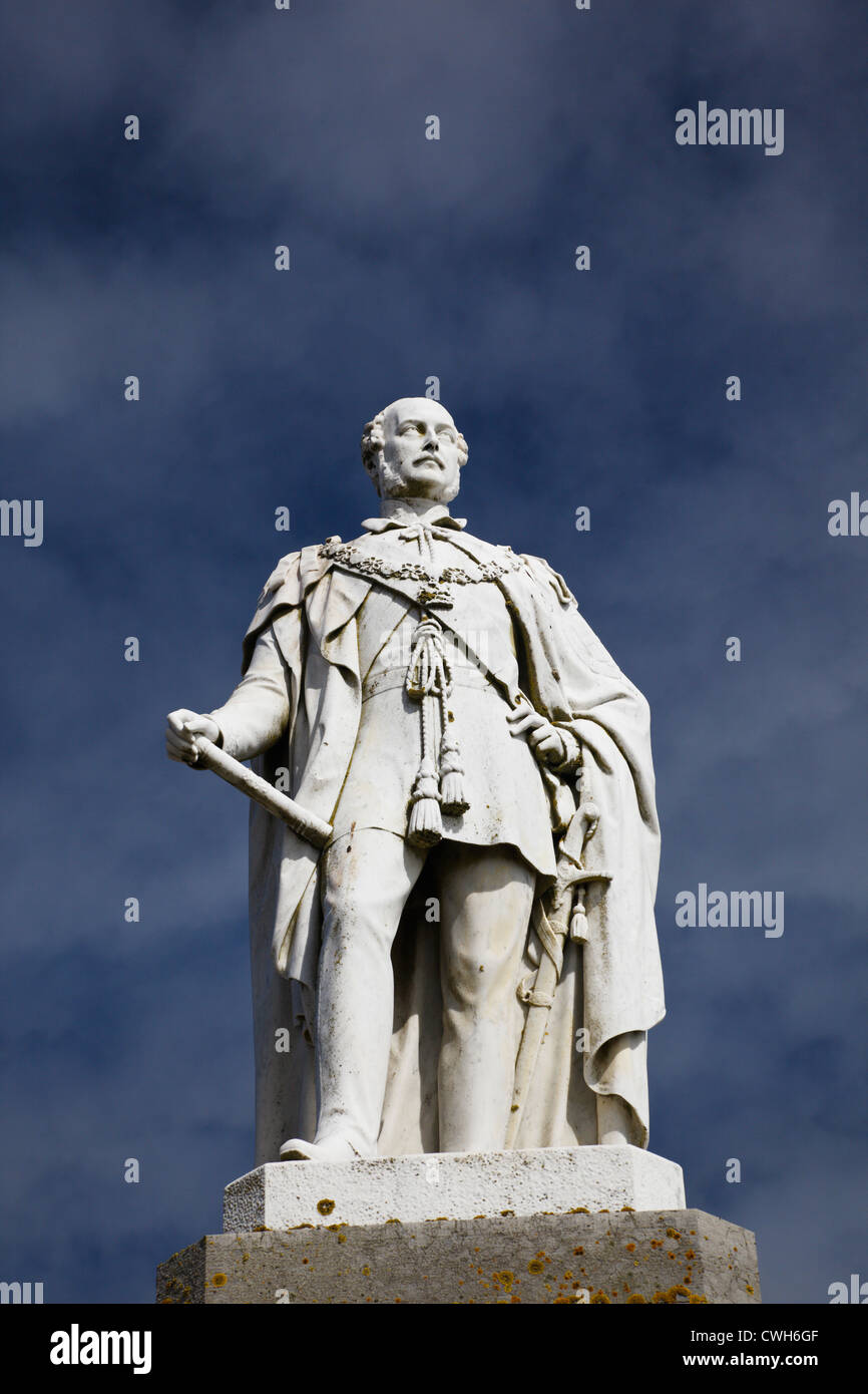 Statua del Principe Albert at Tenby Pembrokeshire Wales Foto Stock