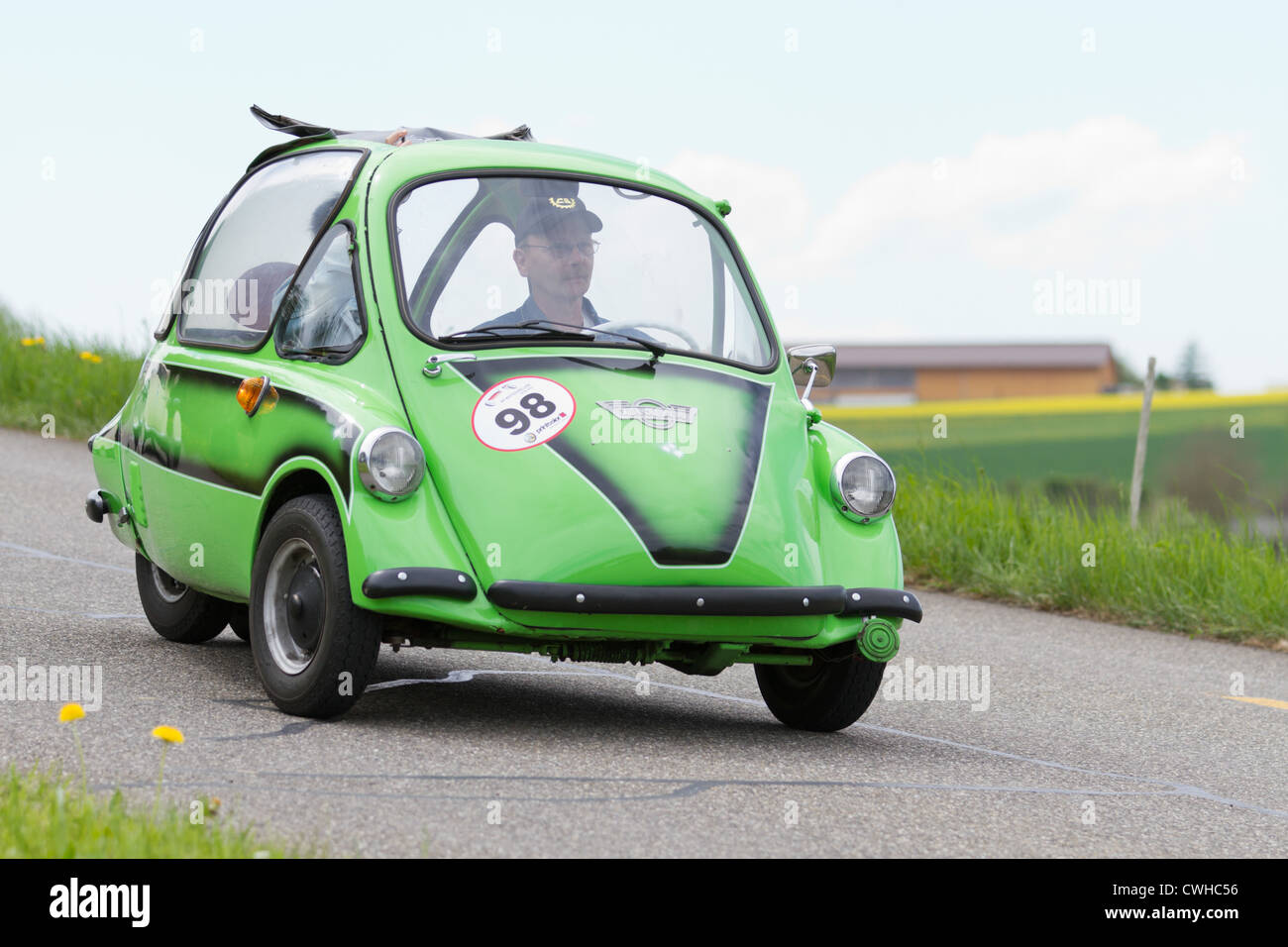 Auto d'epoca Heinkel 154 dal 1959 al Grand Prix in Mutschellen, SUI on April 29, 2012 Foto Stock