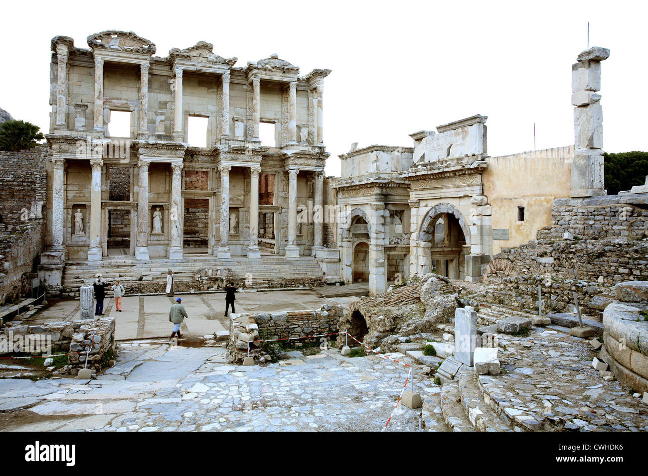 Efeso, i resti della Biblioteca di Celso Foto Stock