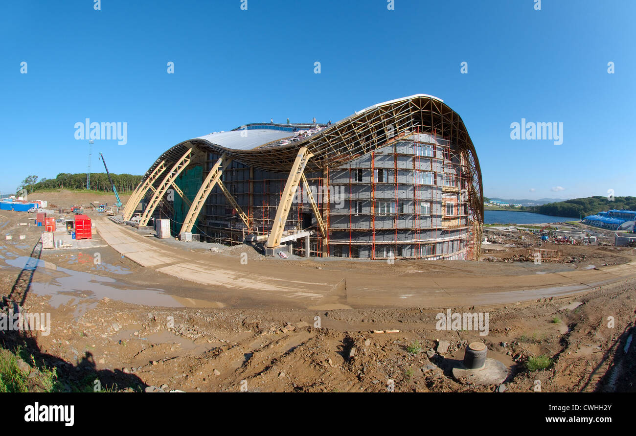La costruzione dei più grandi Oceanarium in CIS. Vladivostok, Russky Island, Estremo Oriente, Primorsky Krai, Federazione russa Foto Stock