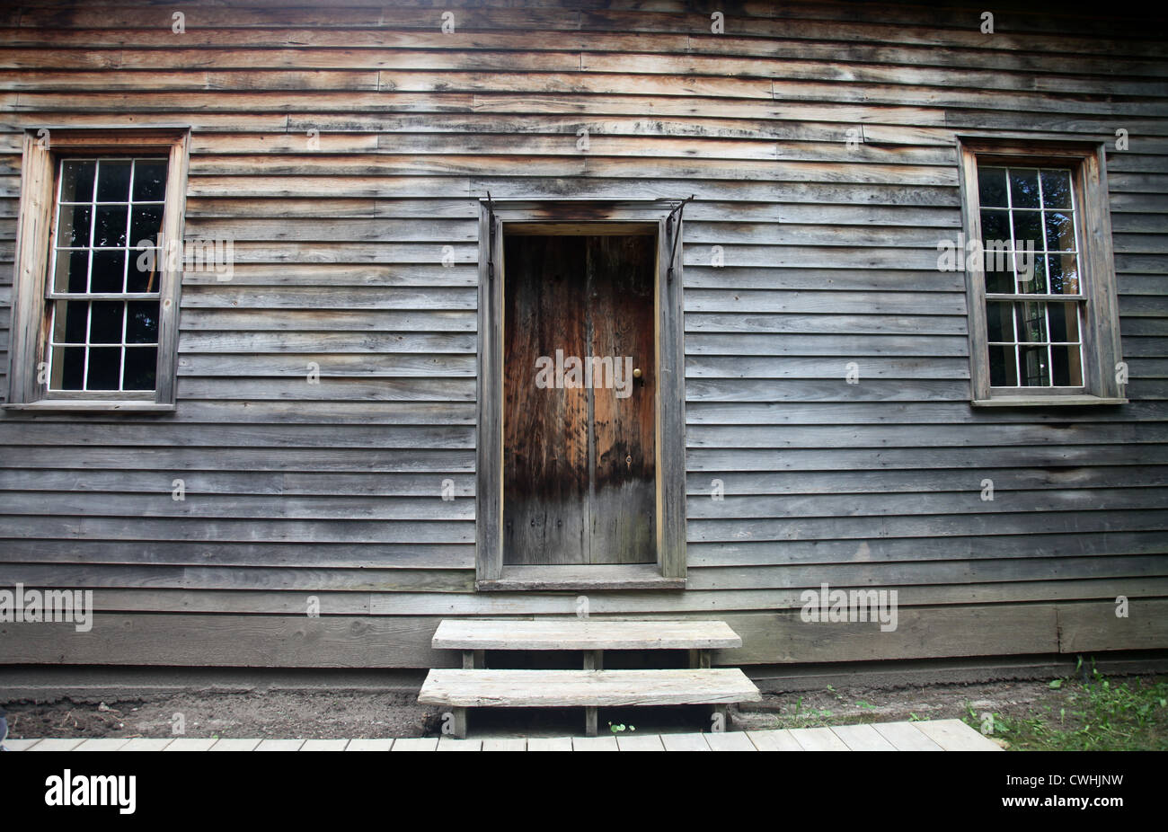 Vecchia casa in legno del XIX secolo, Black Creek Pioneer Village ,  Toronto, Canada Foto stock - Alamy
