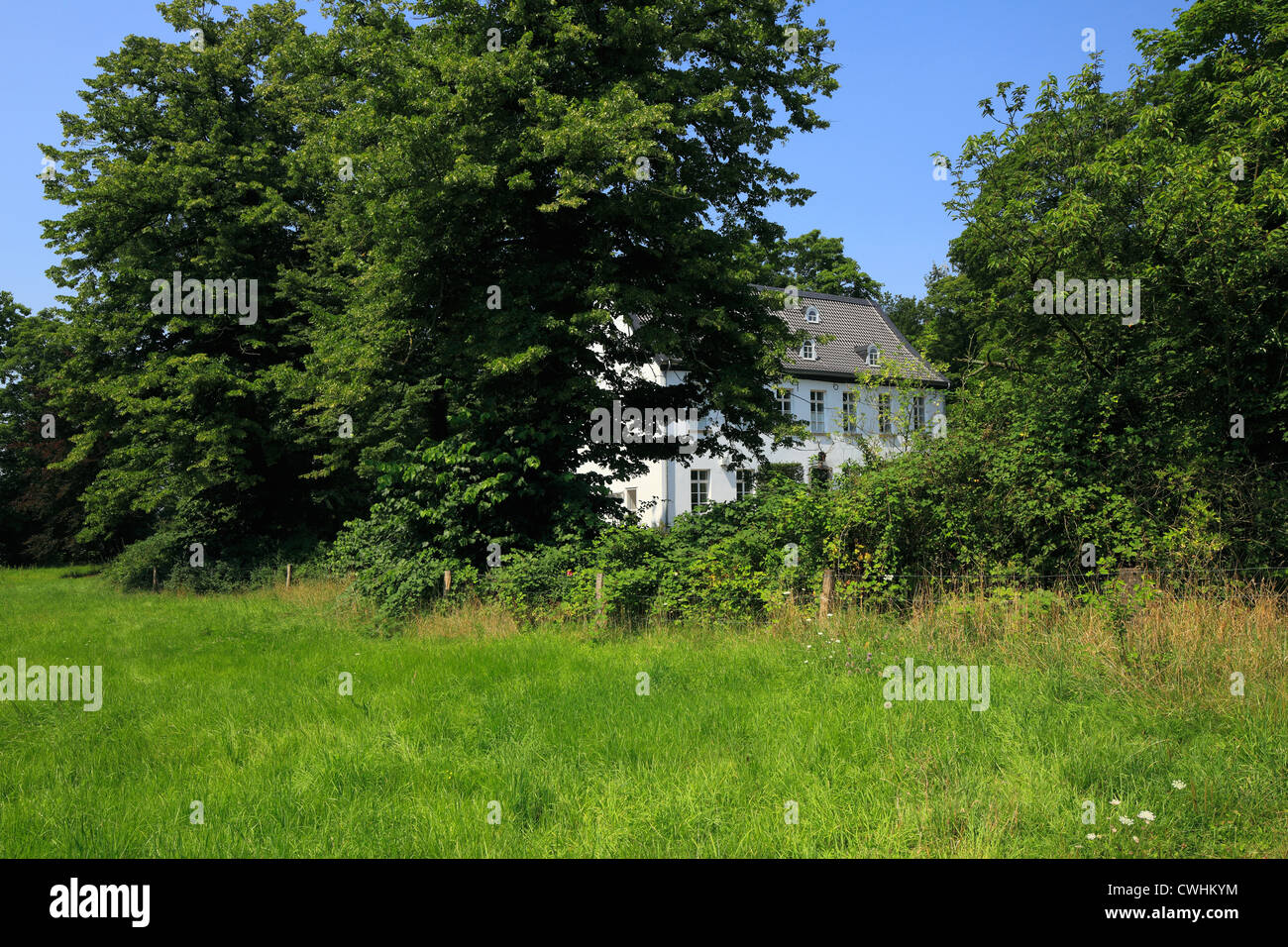 Haus Traar in Krefeld-Traar, Niederrhein, Renania settentrionale-Vestfalia, Herrenhaus Foto Stock