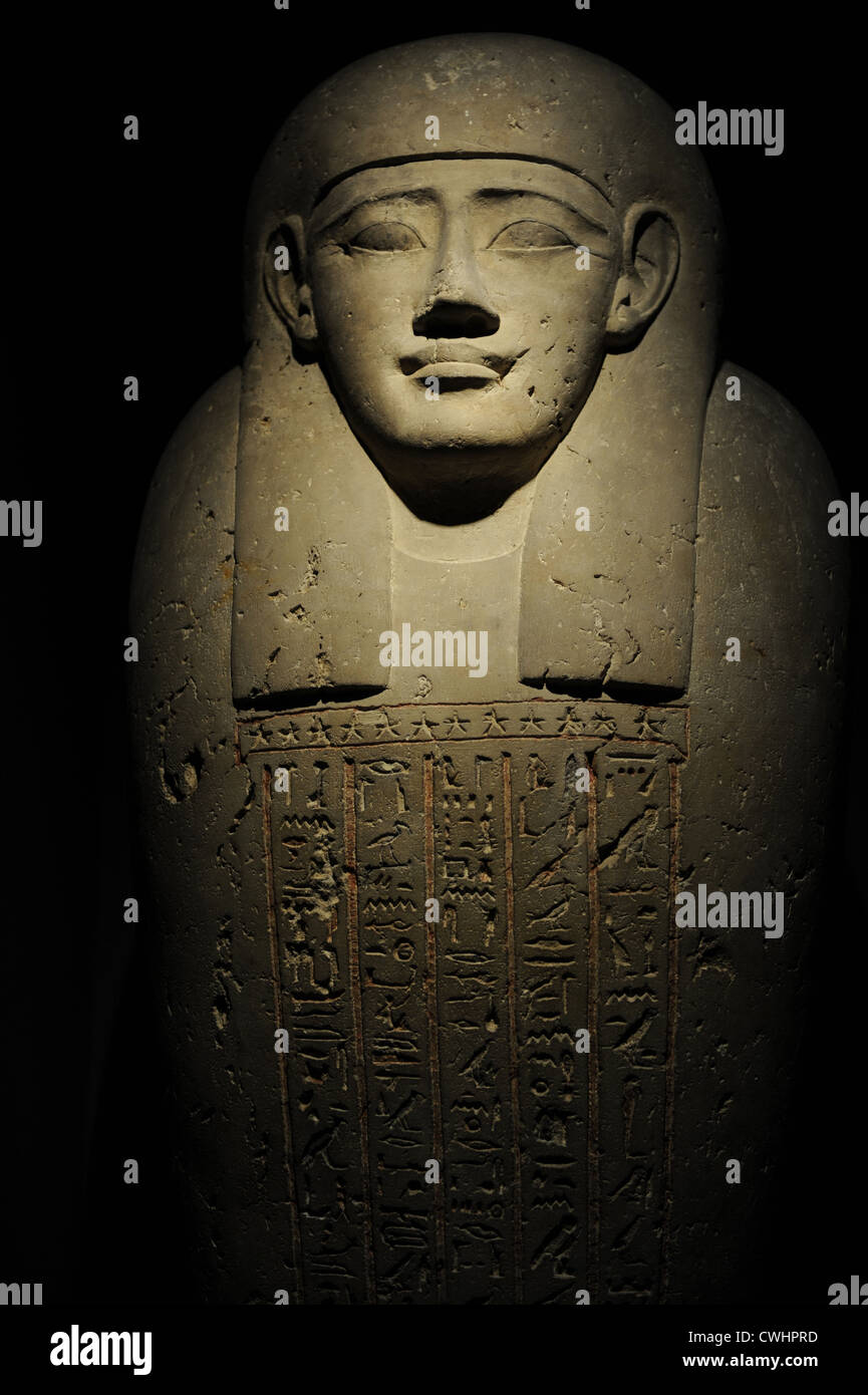 Arte Egizia Sarcofago di Thut-nakht. C. 200 A.C. Egitto tolemaico. La Carlsberg Glyptotek museo. Copenhagen. Danimarca.. Foto Stock