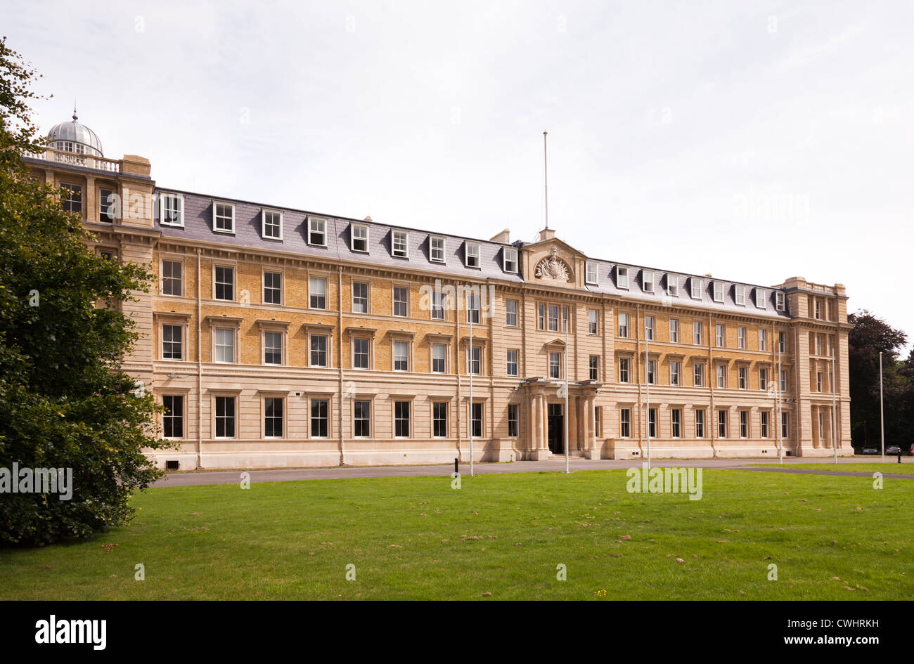 La facciata esterna dell'ex esercito Staff College Royal Military Academy Sandhurst Foto Stock