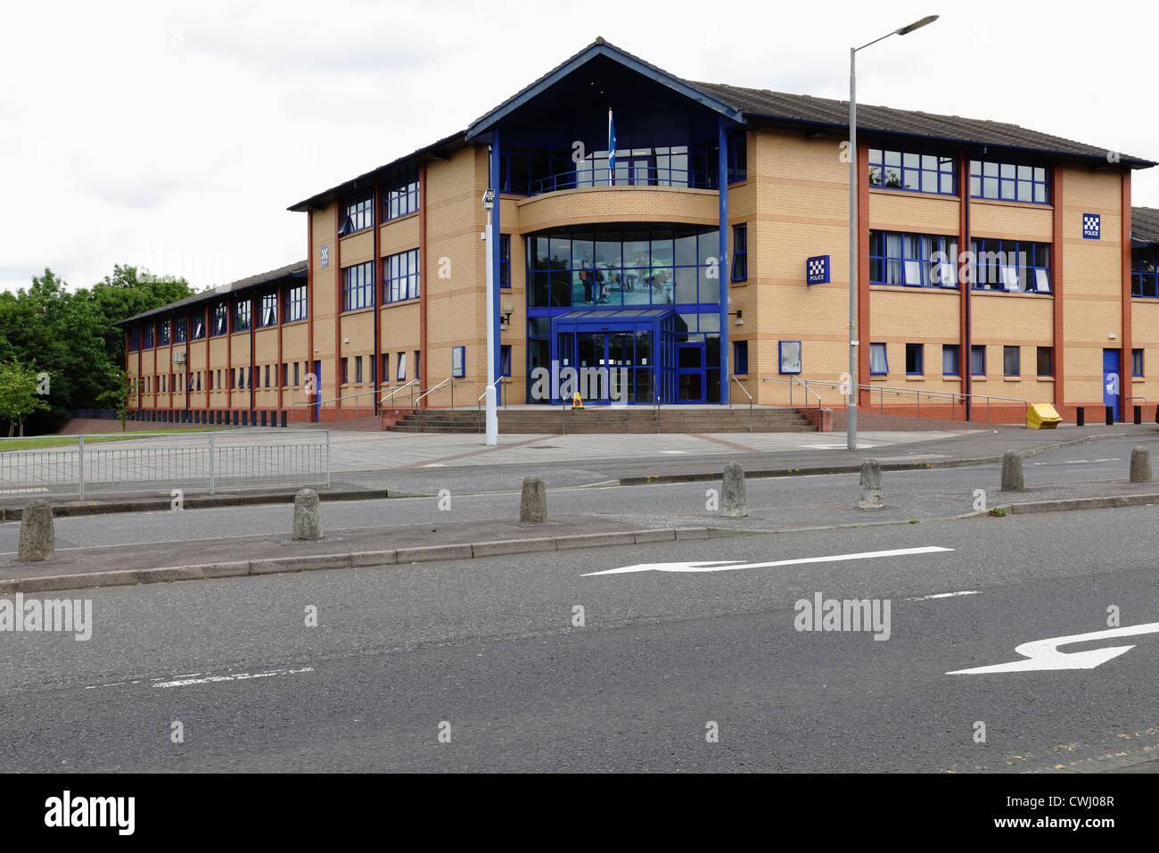 Stazione di polizia di Govan all'incrocio di Paisley Road West e Helen Street, Glasgow, Scozia, Regno Unito Foto Stock