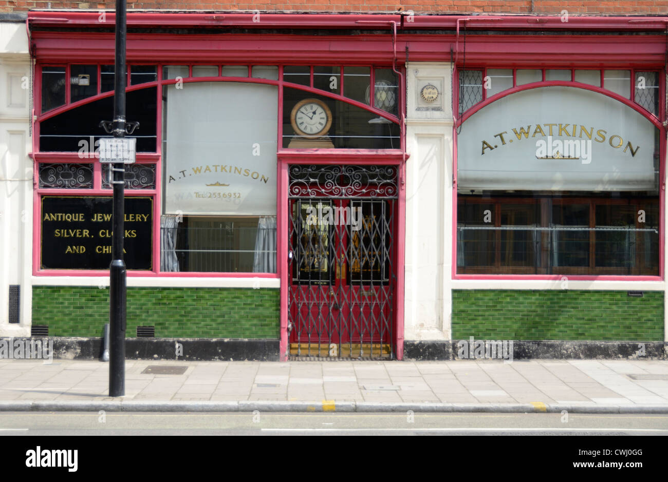 A. T. Watkinson gioiellerie in Goswell Road, Londra, Inghilterra Foto Stock