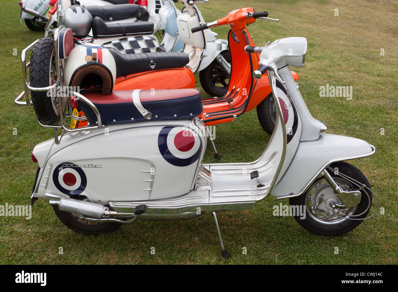 Classic Lambretta presso l'International Rally Scooter Isle of Wight England Regno Unito Foto Stock