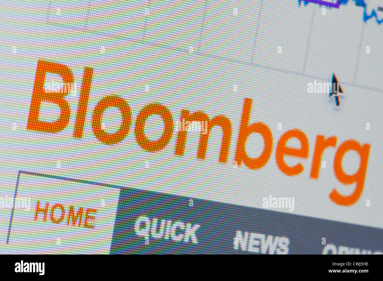Chiusura del logo di Bloomberg come visto sul suo sito web. (Solo uso editoriale: -print, TV, e-book e Redazione sito web). Foto Stock