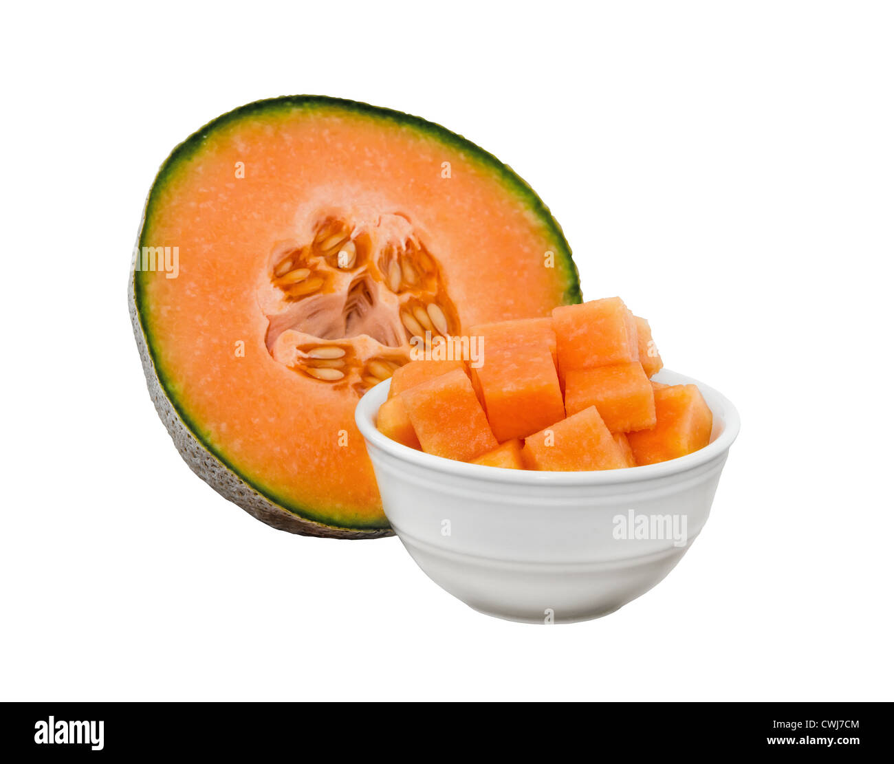 Freschi di melone Cantalupo Foto Stock