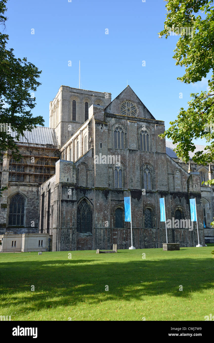 La Cattedrale di Winchester, Winchester, Hampshire, Inghilterra, Regno Unito Foto Stock