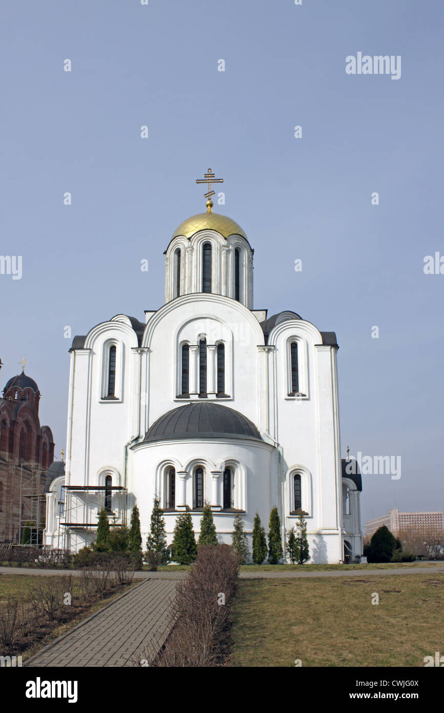 La Bielorussia. Minsk. Complesso del tempio di vittime del disastro di Chernobyl. Chiesa di San Euphrosyne di Polotsk Foto Stock