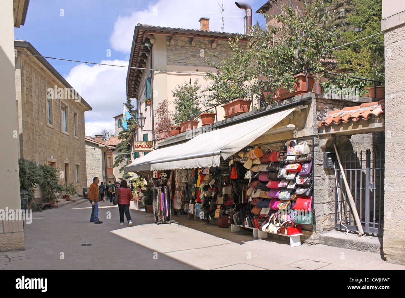 San Marino Città ​​streets Foto Stock