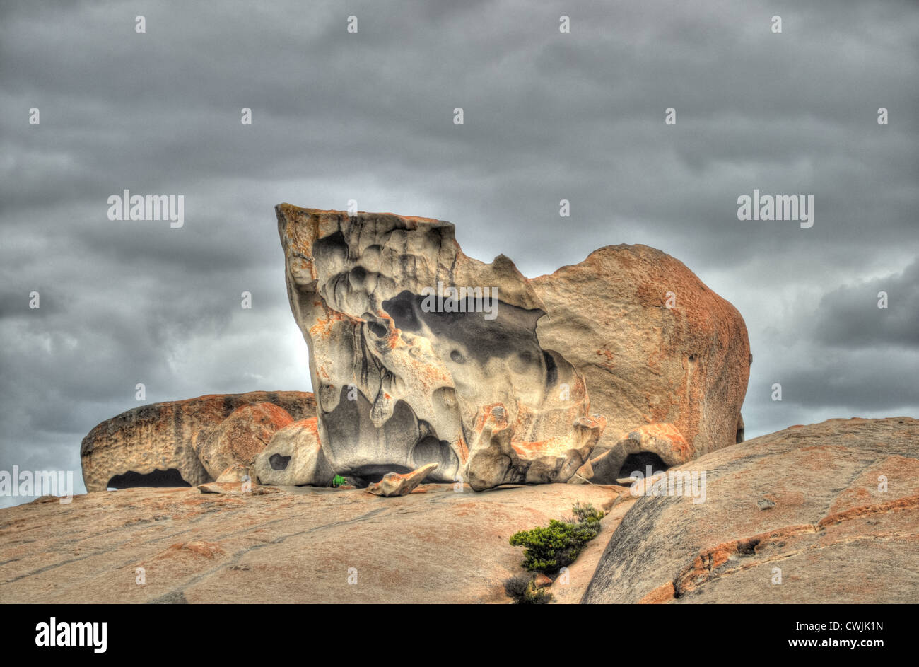 Remarkable Rocks nel Parco Nazionale di Flinders Chase, Kangaroo Island, Australia del Sud. Foto Stock