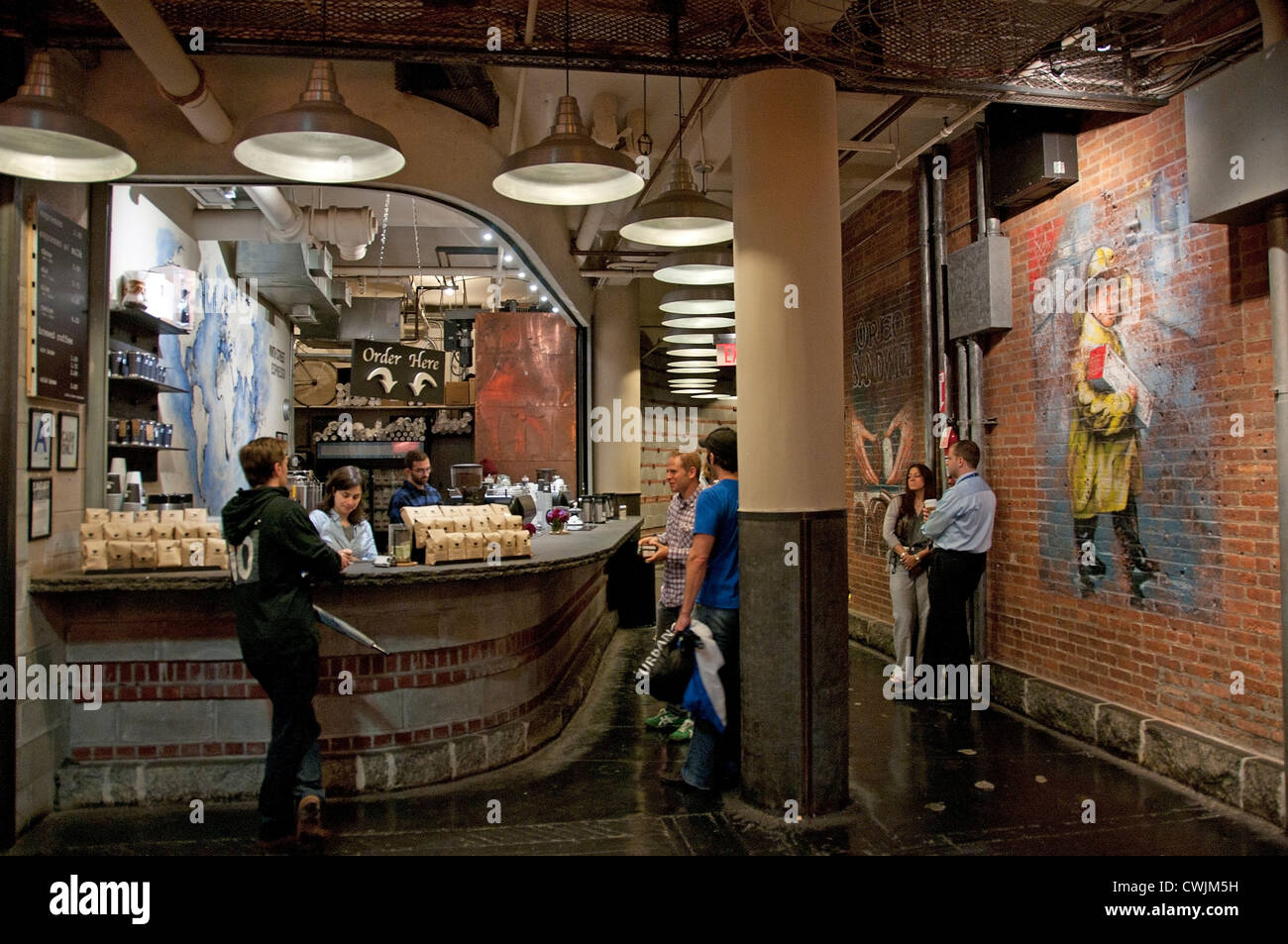 Bar Caffetteria Negozio mercato Chelsea Meatpacking District Manhattan New York City Foto Stock