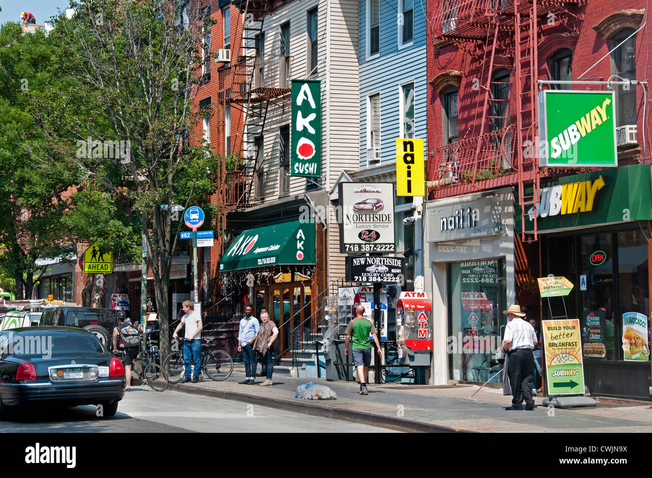 Bedford Avenue Williamsburg Brooklyn New York Stati Uniti d'America Foto Stock