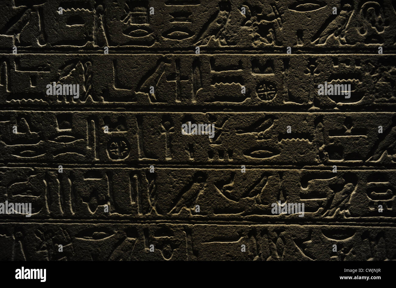 L'Egitto. Stele di Intef generale (Antef). Dettaglio. C. 2050 A.C. Xi dinastia. Regno di Mezzo. Dettaglio. Scrittura geroglifica. Foto Stock