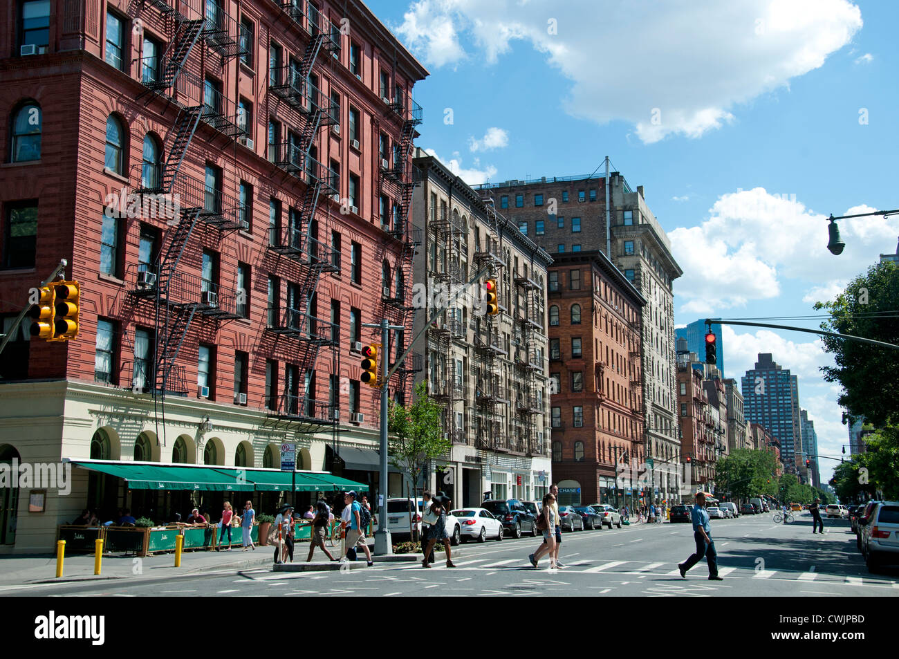 Ristorante Columbus Avenue Upper West Side di New York City Manhattan Foto Stock