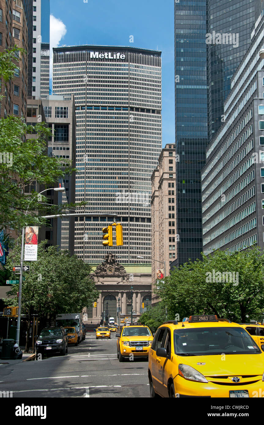 L'edificio di MetLife grattacielo Park Avenue terminal Grand Central Station Midtown Manhattan New York City Foto Stock