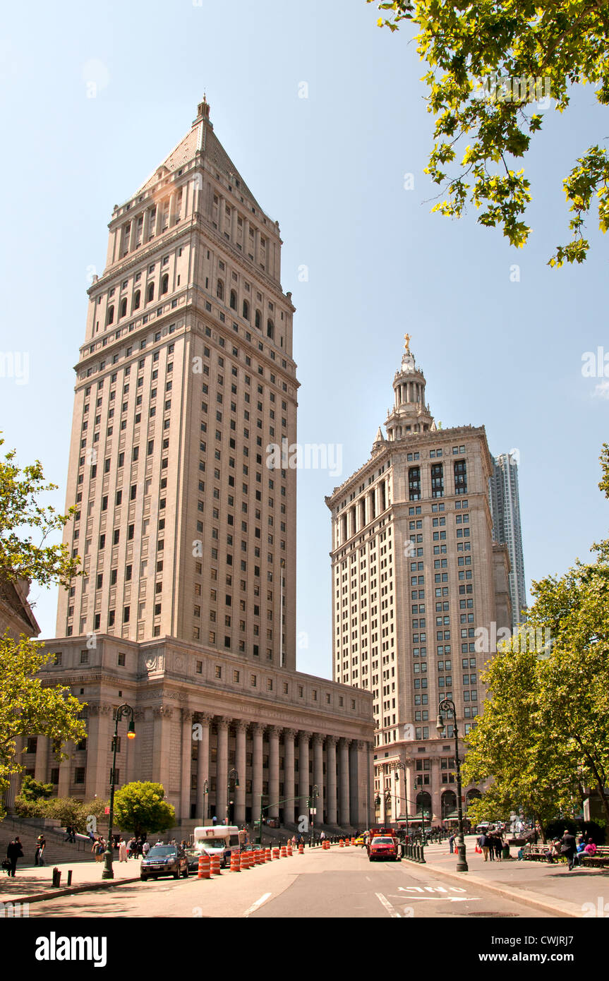 Tribunale federale Building di New York City Manhattan American Stati Uniti d'America Foto Stock