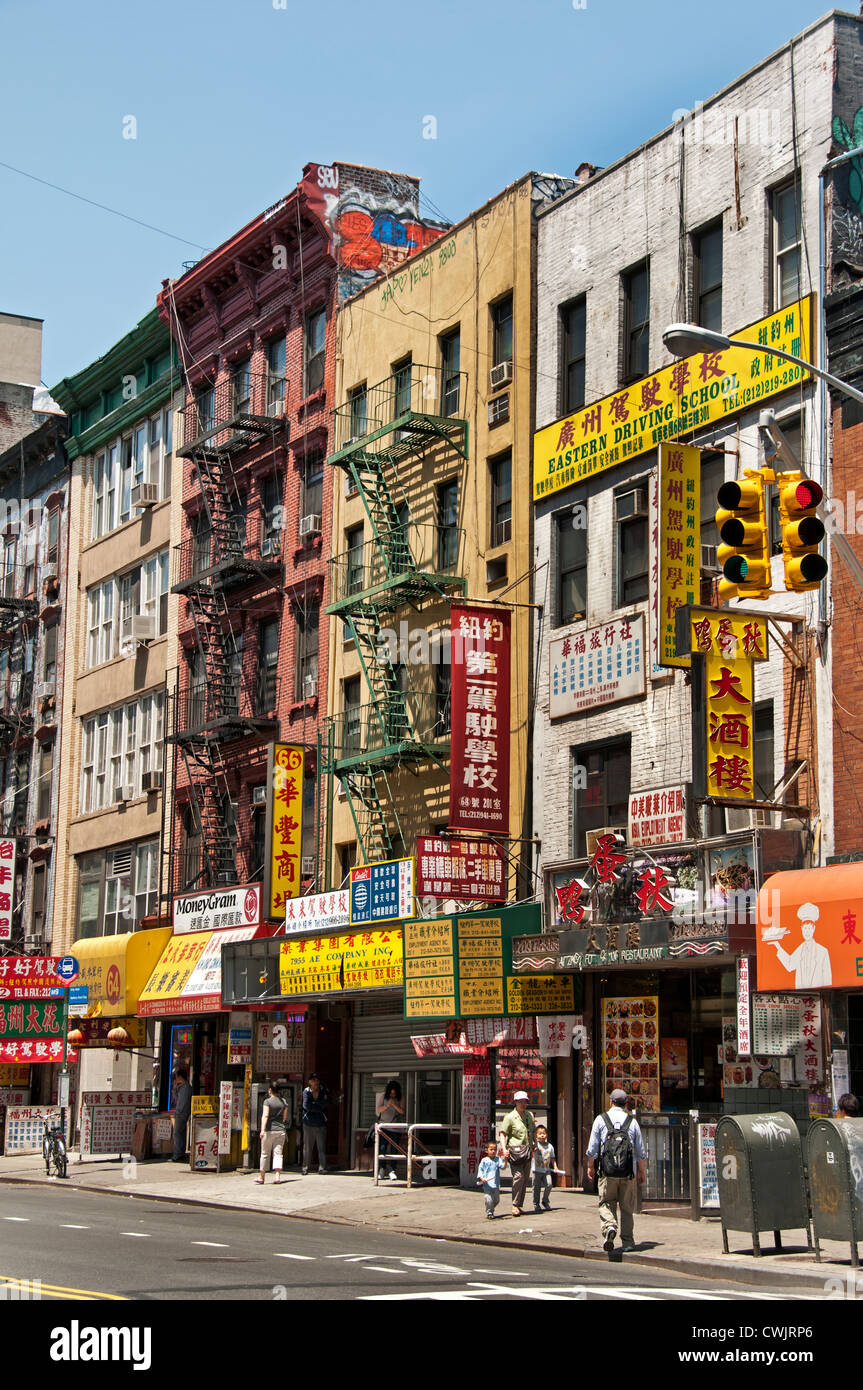 Chinatown, Manhattan, Chinatown originale di New York City, Mott Street, Chinatown's, Main Street, Manhattan, New York City USA, Stati Uniti Foto Stock