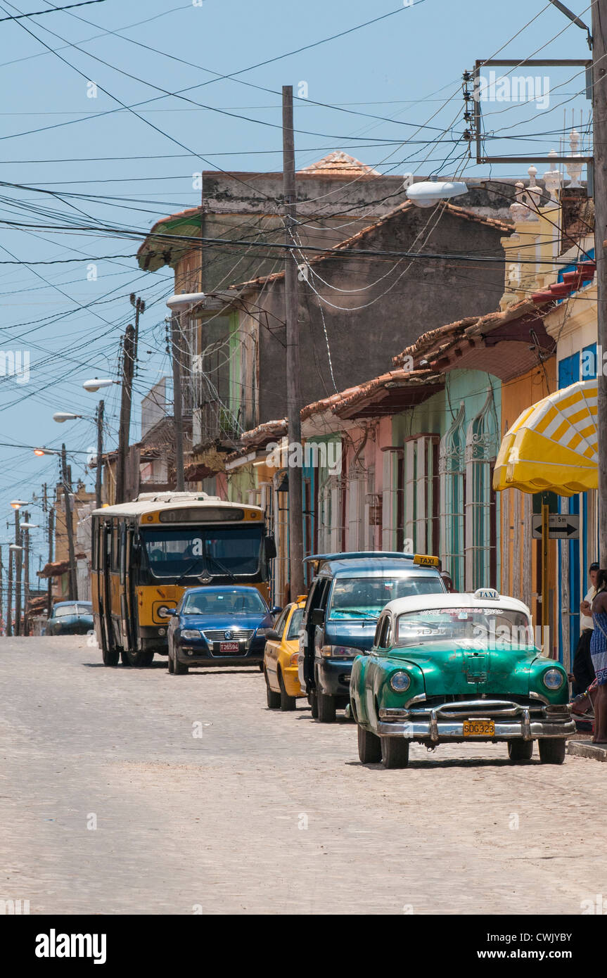 Antico degli anni cinquanta auto Trinidad, Cuba, Sito Patrimonio Mondiale dell'UNESCO. Foto Stock