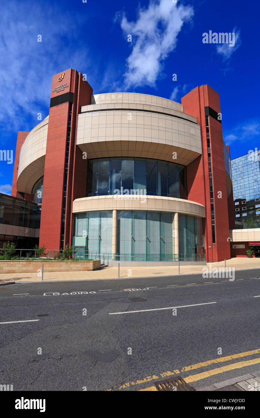 Harrogate International Centre HIC, esposizioni, conferenze ed eventi Ingresso, Harrogate, North Yorkshire, Inghilterra, Regno Unito. Foto Stock