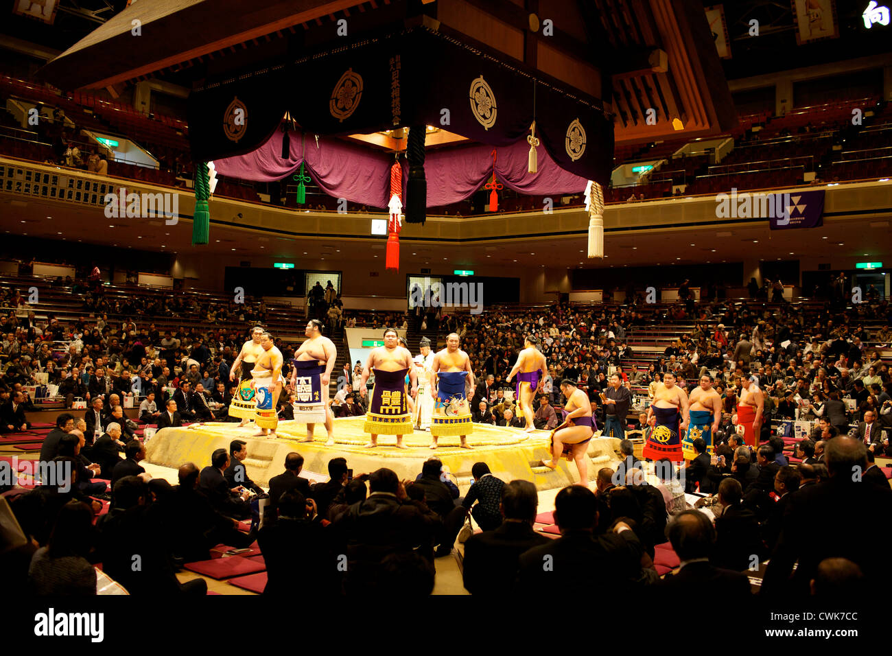 Concorso al Kokugikan Stadium di Tokyo Foto Stock