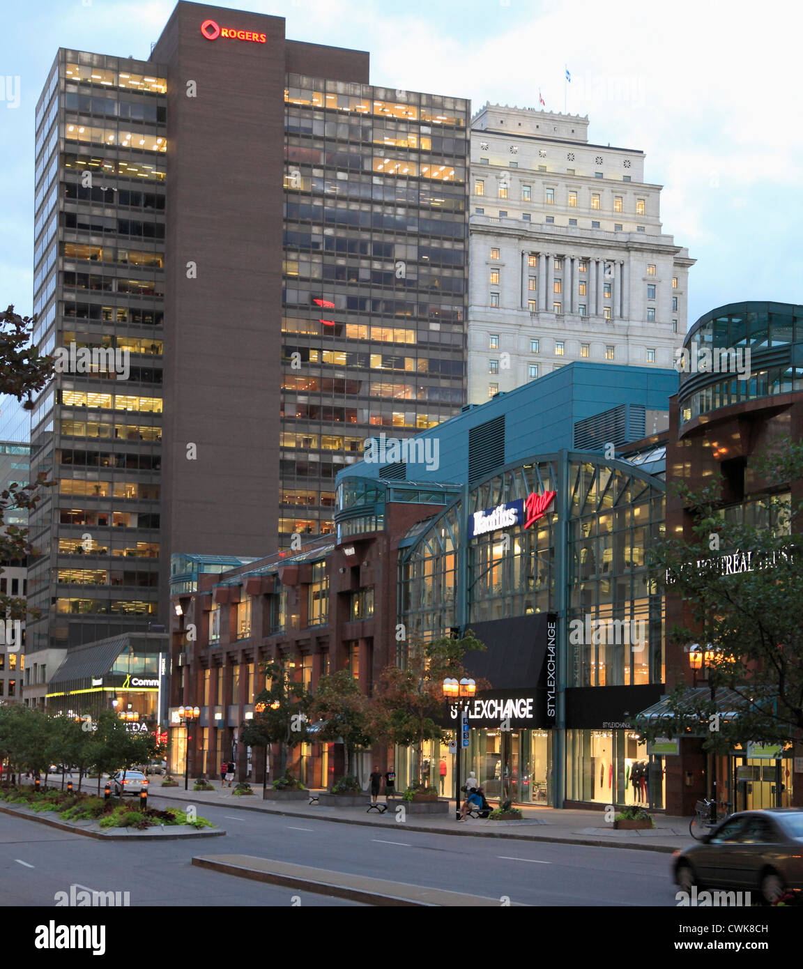 Canada Quebec, Montreal, McGill College Avenue, Foto Stock