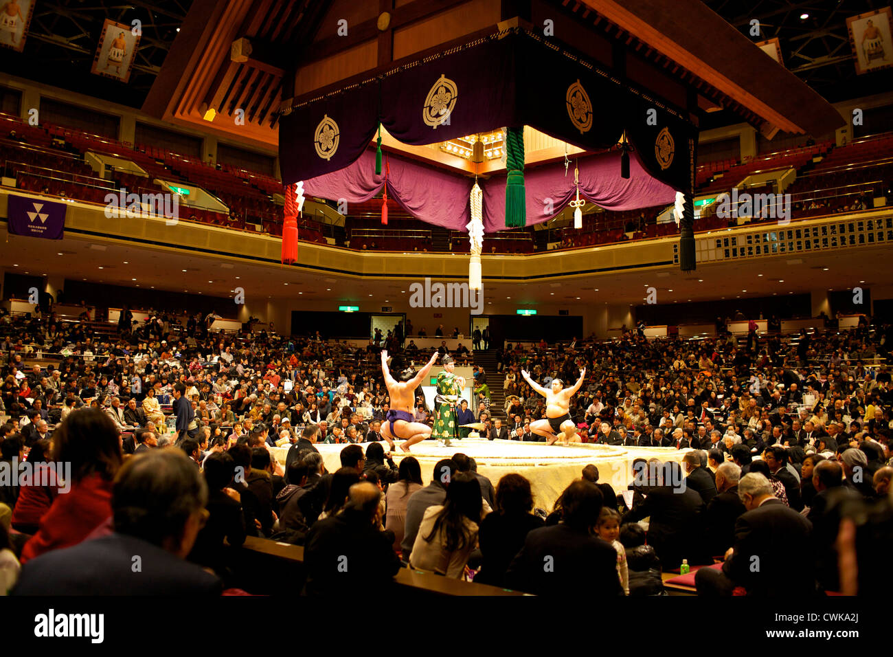 Concorso al Kokugikan Stadium di Tokyo Foto Stock