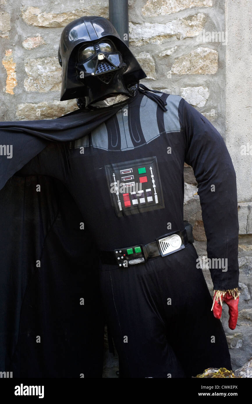 Lo Spaventapasseri a kettlewell festival raffigurante Darth Vader carattere da star wars film Foto Stock