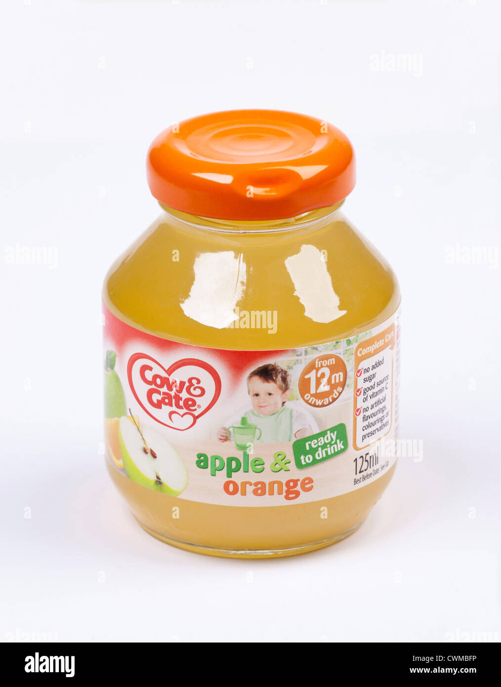 Cow & Gate succhi di frutta per bambini e infanti Foto Stock