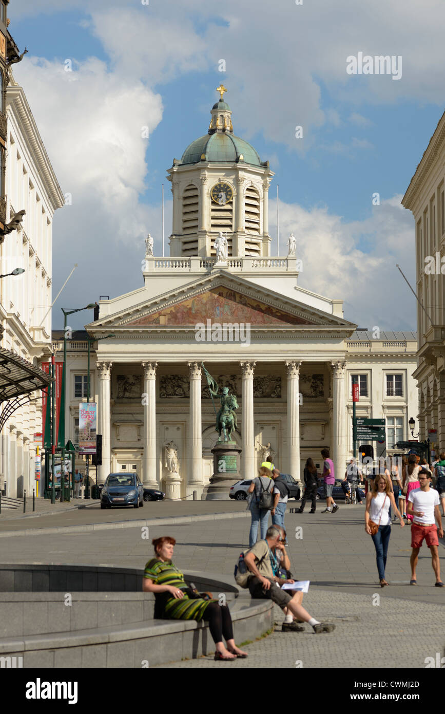 Chiesa di Saint Jacques-sur-Coudenberg, Place Royal, Bruxelles, Belgio Foto Stock