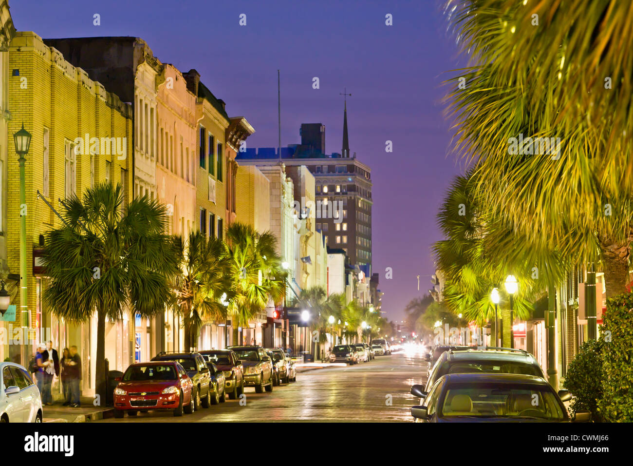 King Street per lo shopping, Charleston, Carolina del Sud Foto Stock