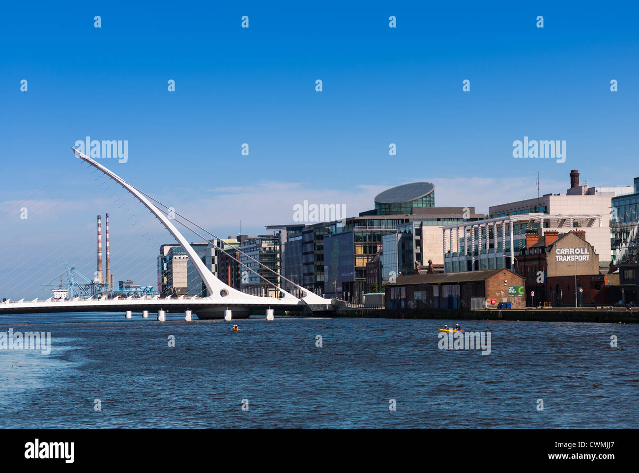 Samuel Beckett ponte sul fiume Liffey, Dublino, Irlanda. Foto Stock