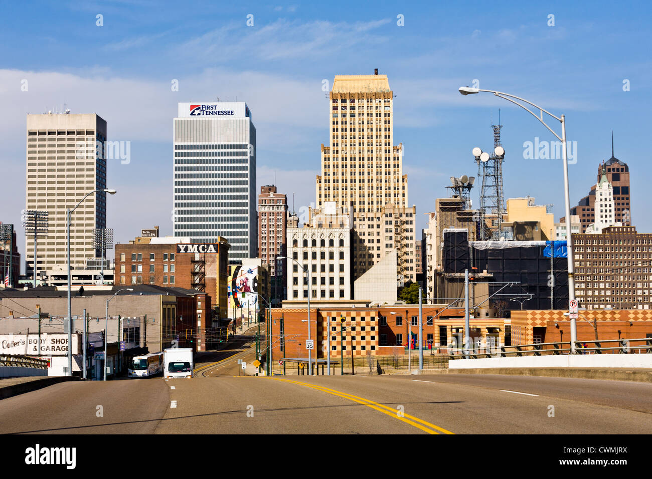 Skyline di Memphis, Tennessee Foto Stock