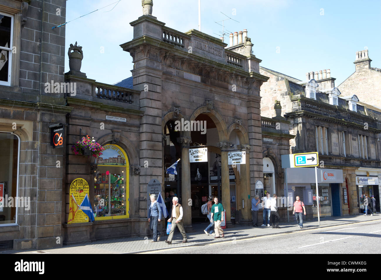 Mercato vittoriano e academy street arcade highland Inverness Scozia Scotland Regno Unito Foto Stock