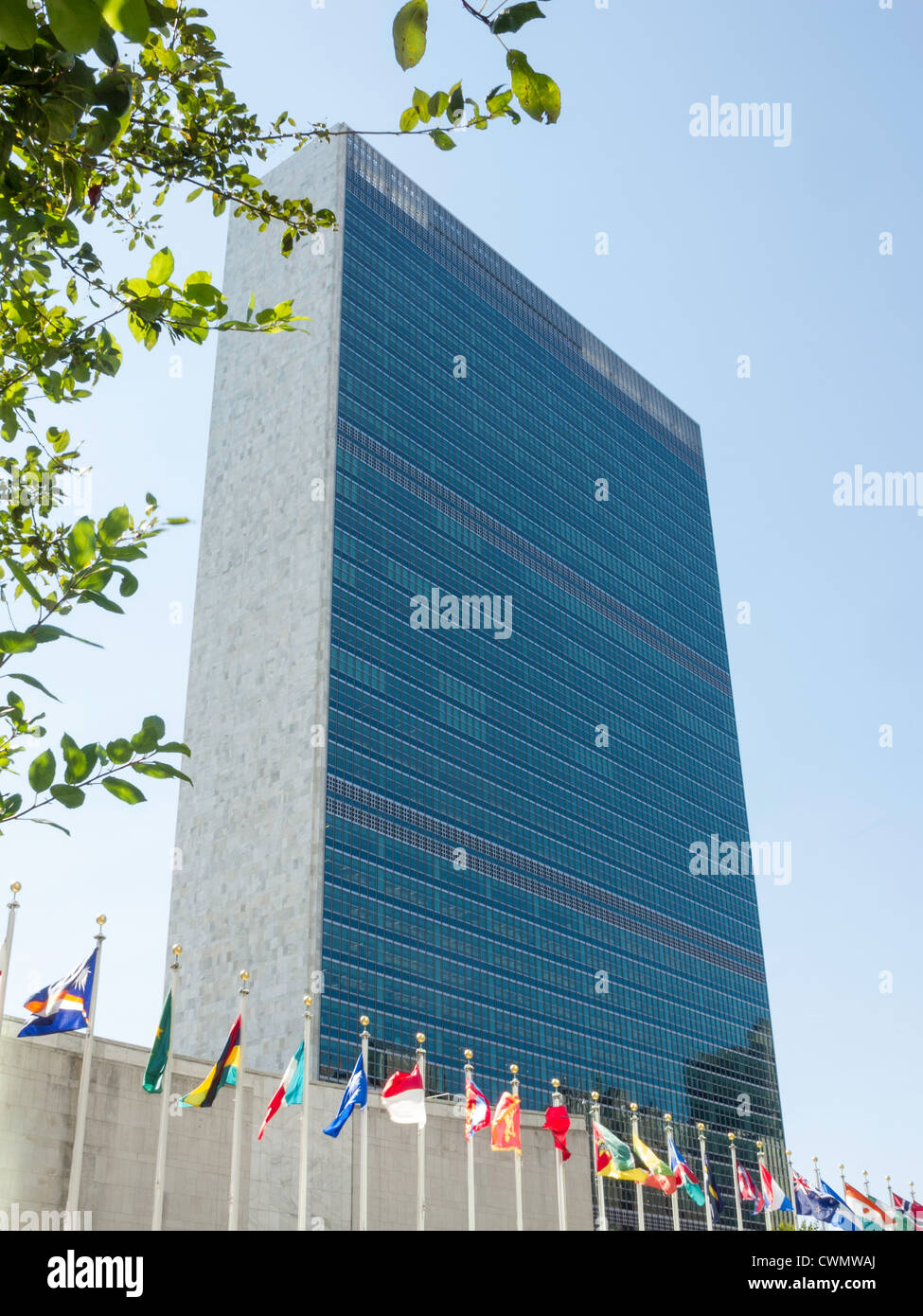 Sede centrale delle Nazioni Unite Building di New York City Foto Stock