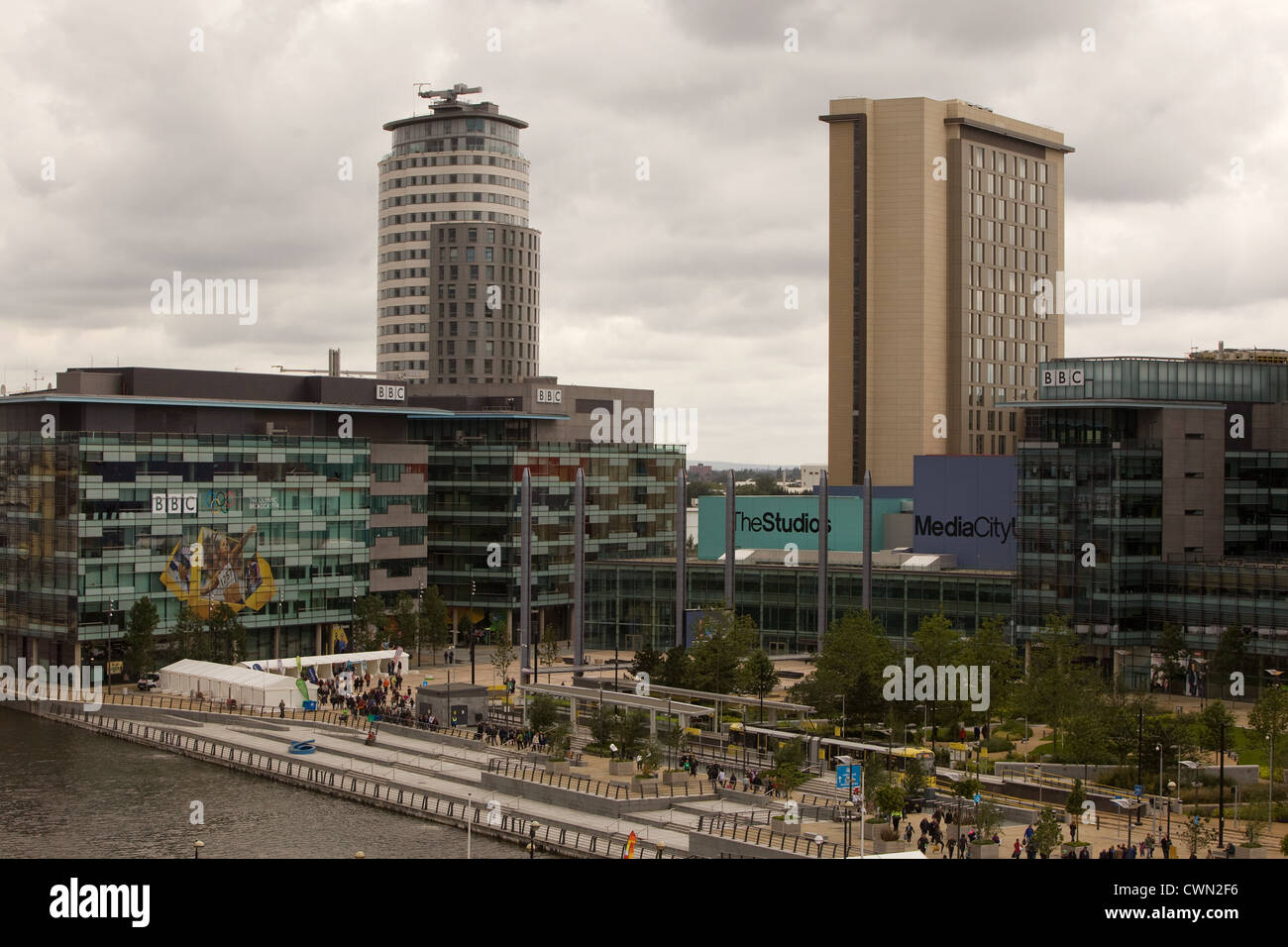 BBC studios in Media City a Salford Quays Foto Stock