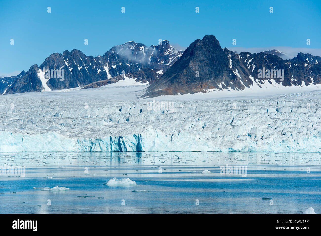 Lilliehoek ghiacciaio, Spitsbergen, Svalbard, Arctic Foto Stock