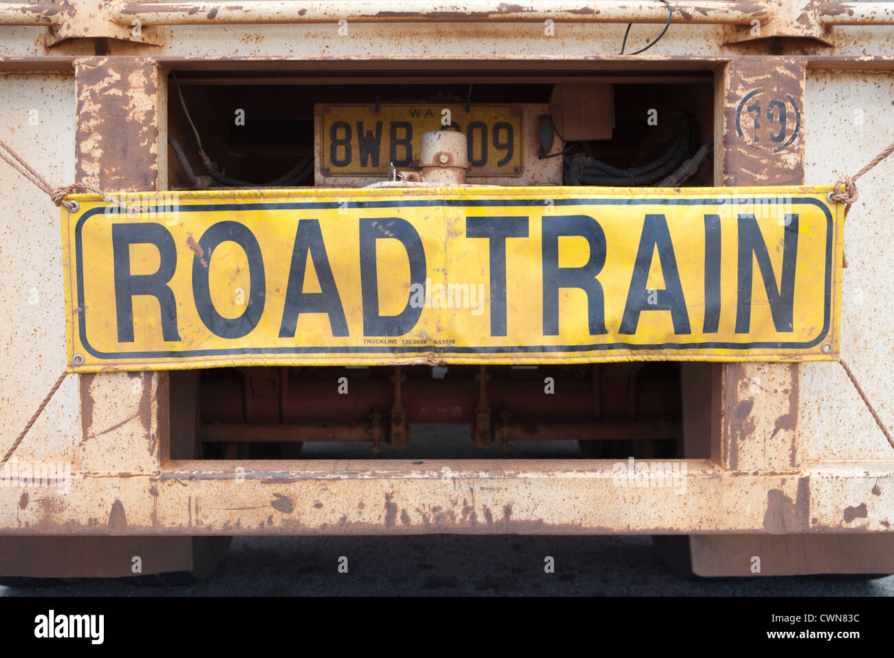 Australian Road train paraurti anteriore. Foto Stock