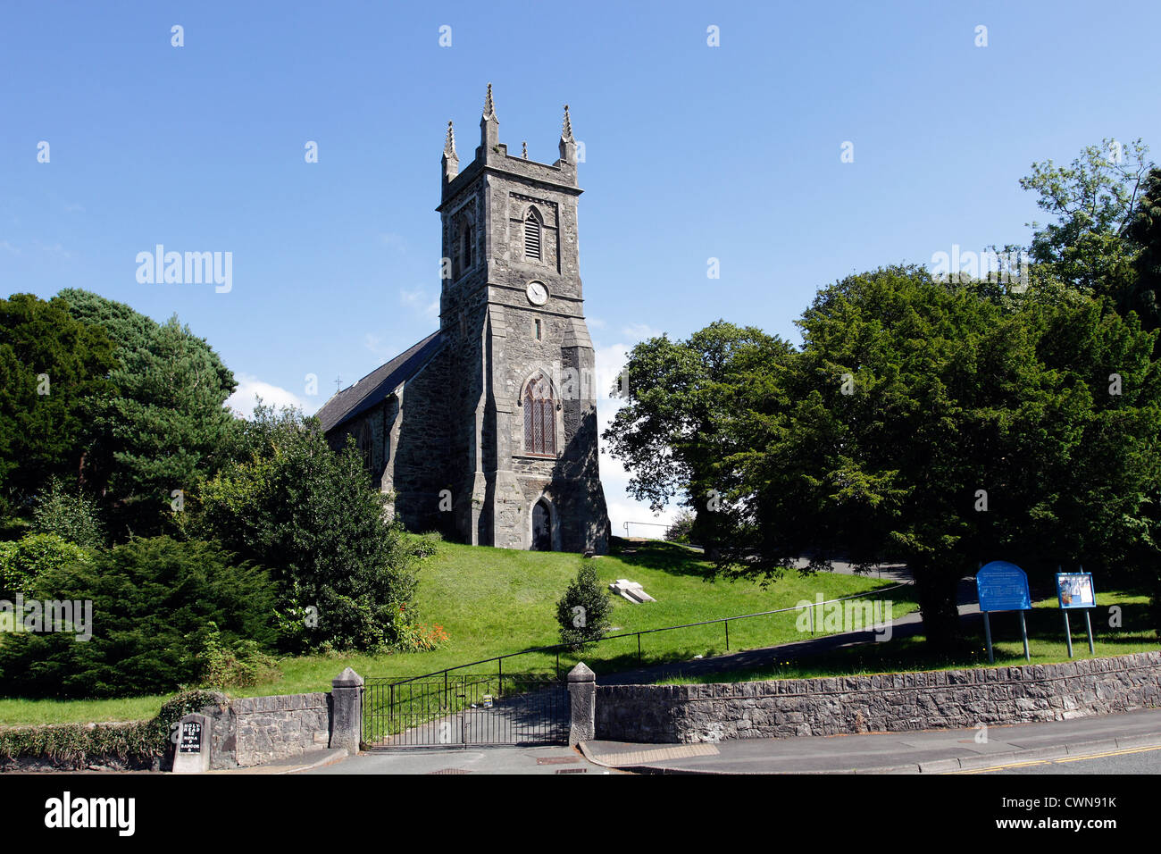St Marys Chiesa, Menai Bridge sull'Isola di Anglesey, Galles del Nord. Foto Stock