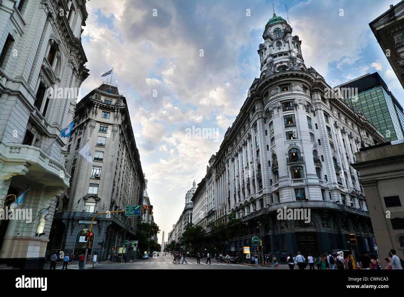 Grand architetcture nel centro della città di Buenos Aires, Argentina. Foto Stock