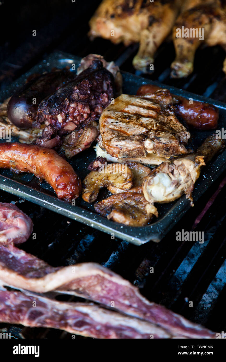 Carne alla griglia. Buenos Aires, Argentina Foto Stock
