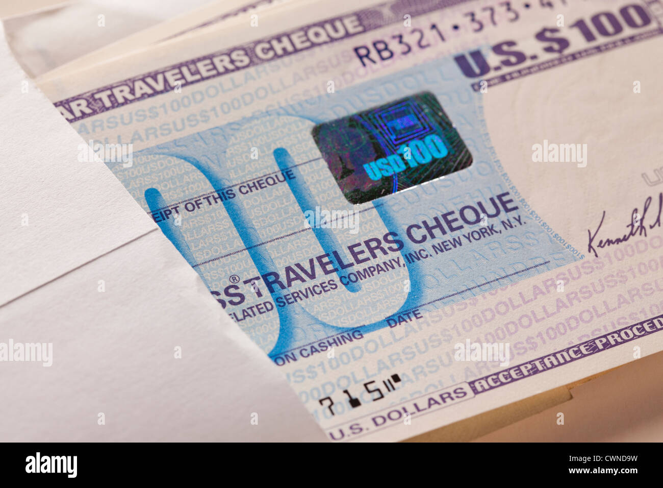 Travelers Cheques Foto Stock