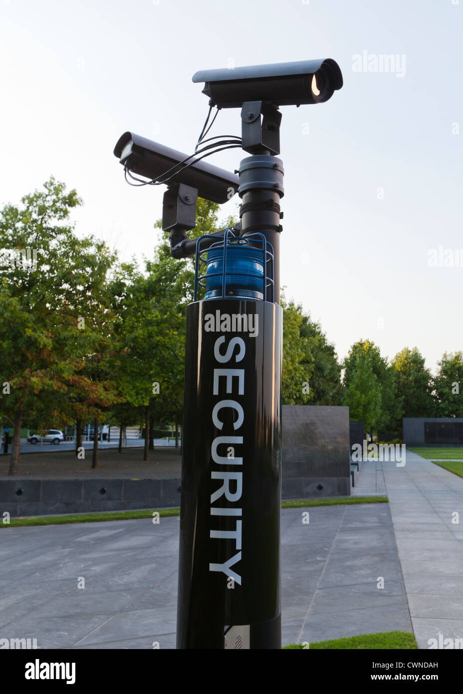 Outdoor stazione di sicurezza e le telecamere - USA Foto Stock